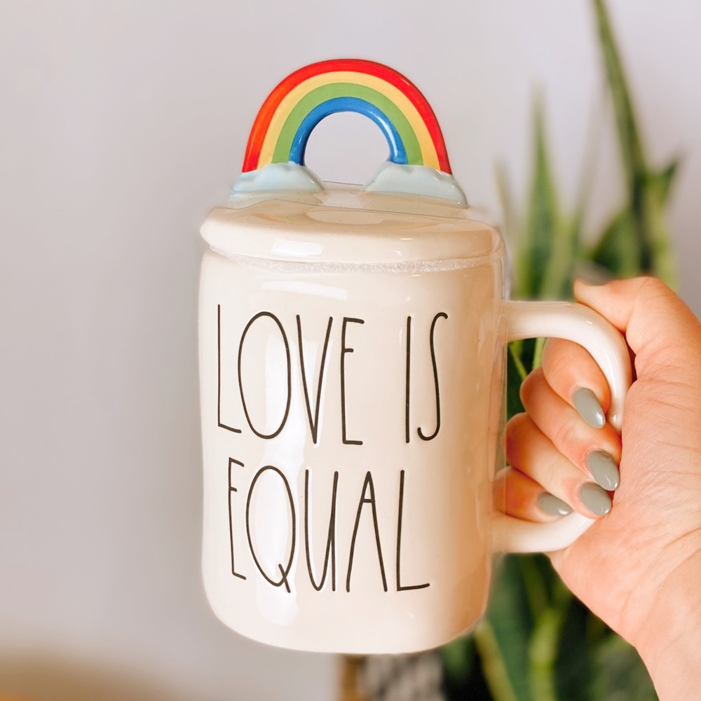Rae Dunn Love is Equal Mugs With Lid